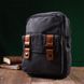 Практична сумка-рюкзак з двома відділеннями із щільного текстилю Vintage 22162 Чорний 56798 фото 7