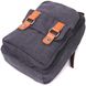 Практична сумка-рюкзак з двома відділеннями із щільного текстилю Vintage 22162 Чорний 56798 фото 3