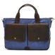 Чоловіча сумка з канвас та кінської шкіри TARWA RKc-3990-3md синій RKc-3990-3md фото 3
