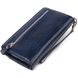 Добротне портмоне клатч із натуральної фактурної шкіри CANPELLINI 21542 Синє 21542 фото 2