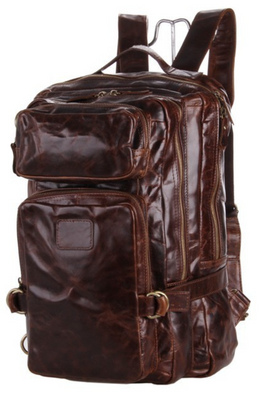 Рюкзак трансформер 2 в 1 кожаный Vintage 20207 Коричневый 46335 фото