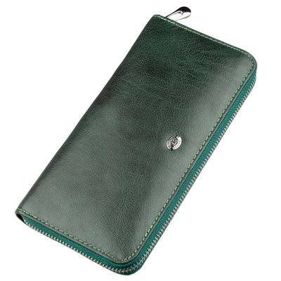 Елегантний гаманець-клатч для жінок ST Leather 18866 Зелений 18866 фото