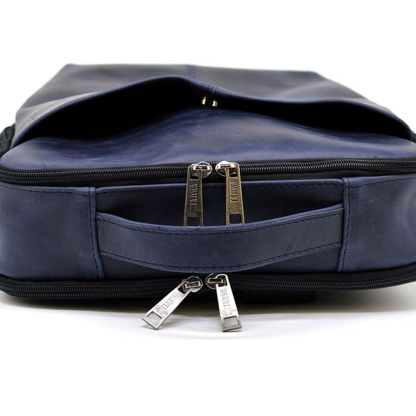 Шкіряний рюкзак синій унісекс TARWA RK-7280-3md RK-7280-3md фото