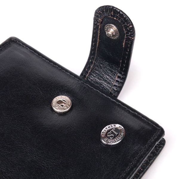 Надійний чоловічий гаманець із натуральної гладкої шкіри ST Leather 19408 Чорний 19408 фото