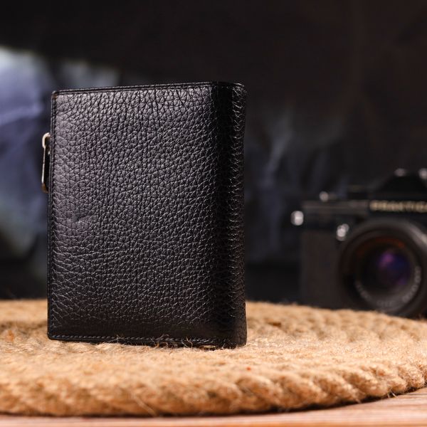 Невеликий вертикальний гаманець з натуральної шкіри CANPELLINI 21671 Чорний 21671 фото