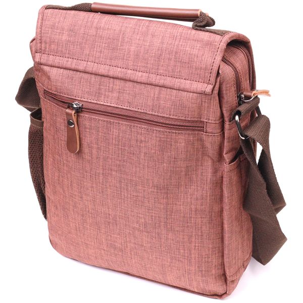 Вместительная мужская сумка из текстиля 21262 Vintage Коричневая 55146 фото