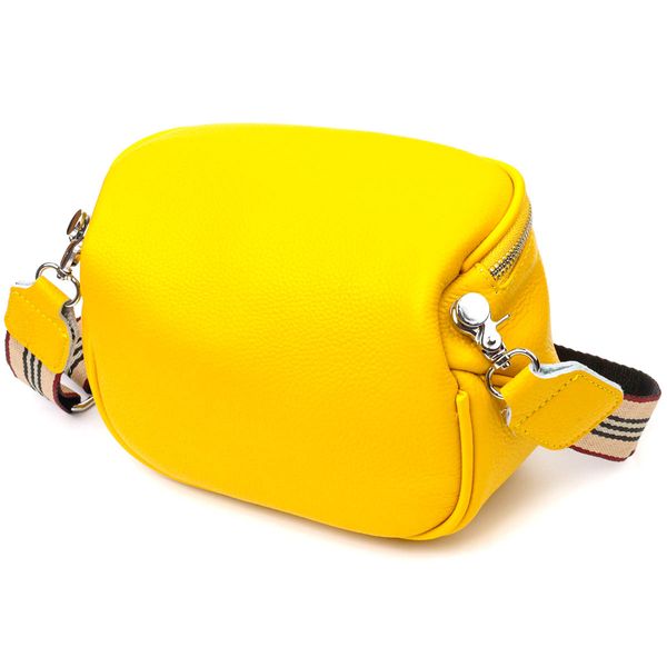 Яркая женская сумка через плечо из натуральной кожи 22116 Vintage Желтая 22116 фото