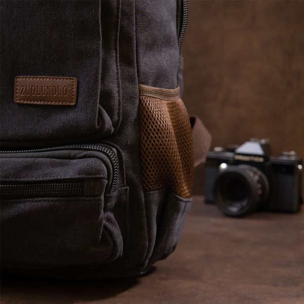 Рюкзак текстильний дорожній унісекс на два відділення Vintage 20611 Чорний 20611 фото