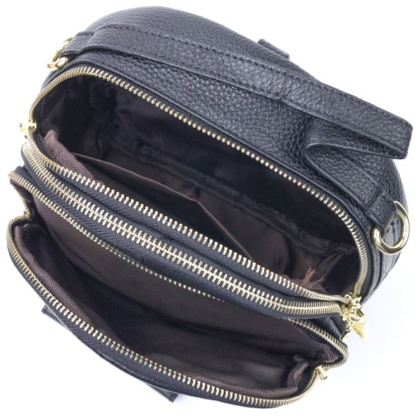 Рюкзак жіночий шкіряний Vintage 20690 Чорний 20690 фото
