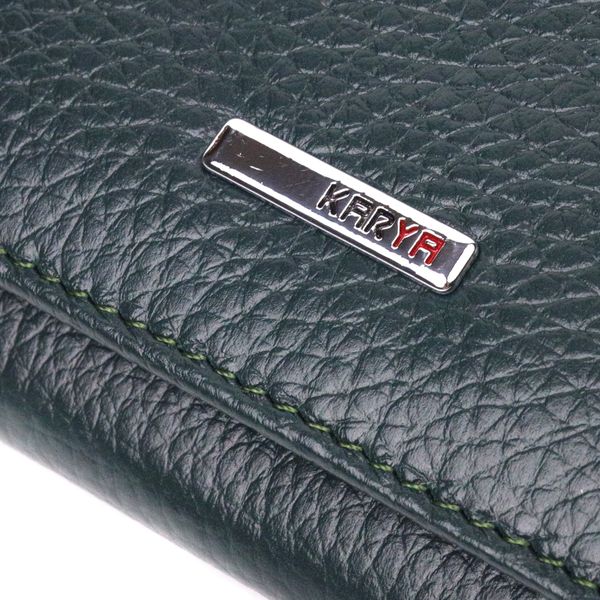 Цікавий жіночий гаманець із монетницею з натуральної шкіри KARYA 21379 Зелений 21379 фото