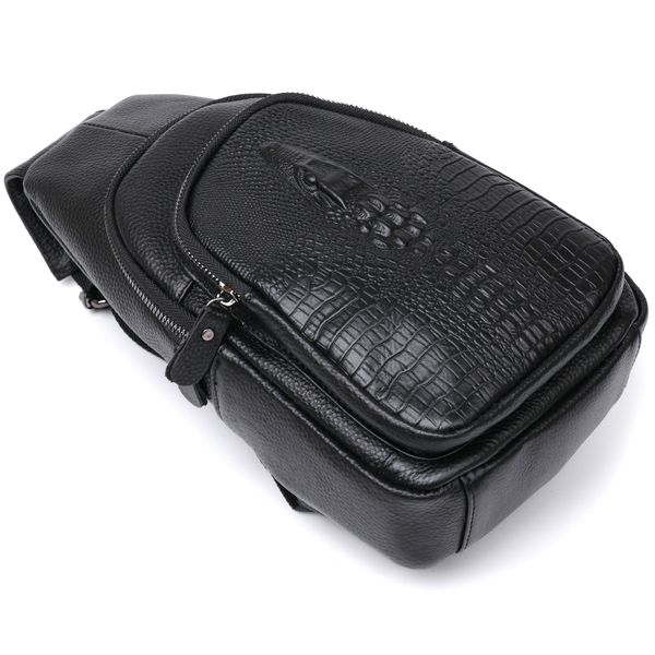 Модная кожаная мужская сумка через плечо Vintage 20673 Черный 20673 фото