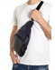 Кожаная мужская сумка на плечо слинг REK-018-2-Vermont черная REK-018-2-Vermont фото 2