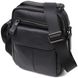 Вертикальная мужская сумка на плечо из натуральной кожи Vintage 22148 Черная 22248 фото 1