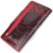 Яскраве жіноче портмоне із натуральної фактурної шкіри під змію KARYA 21003 Червоний 21003 фото 2
