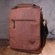 Вместительная мужская сумка из текстиля 21262 Vintage Коричневая 55146 фото 7
