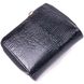 Лакований гаманець для жінок з монетницею на блискавці з натуральної шкіри фактурної KARYA 21411 Чорний 21411 фото 2