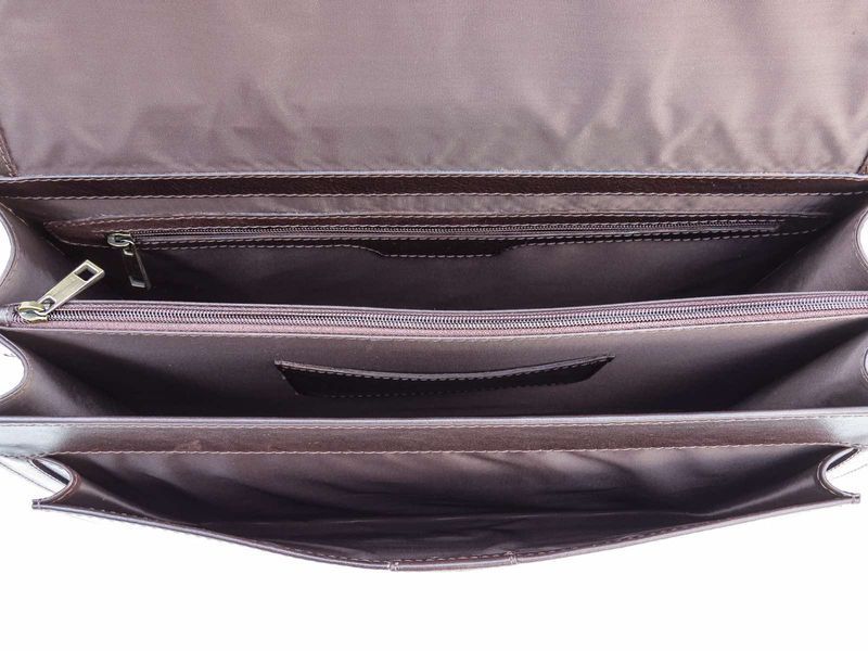 Коричневый мужской кожаный портфель Newery N1587GC N1587GC фото