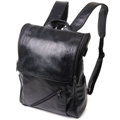 Вместительный рюкзак из натуральной кожи Vintage 22249 Черный 22249 фото