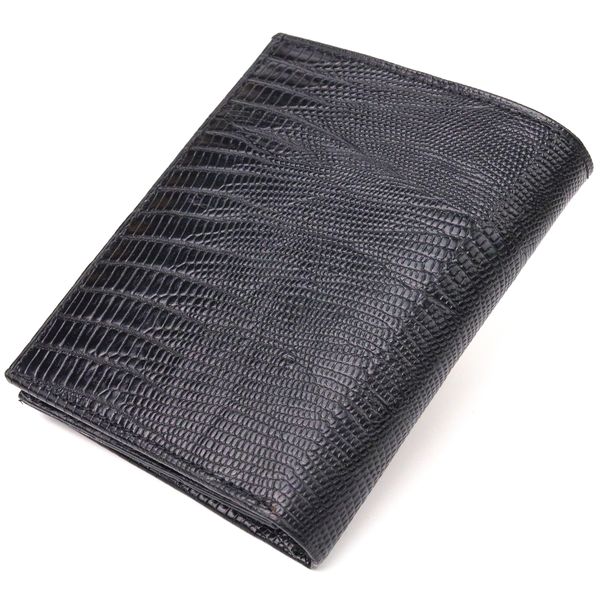 Фактурний вертикальний гаманець з натуральної шкіри CANPELLINI 21672 Чорний 21672 фото