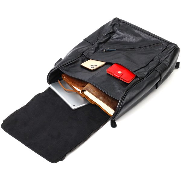Місткий рюкзак з натуральної шкіри Vintage 22249 Чорний 22249 фото