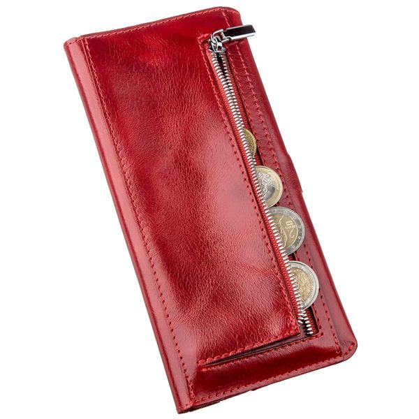 Бумажник женский вертикальный из кожи алькор SHVIGEL 16203 Красный 16203 фото