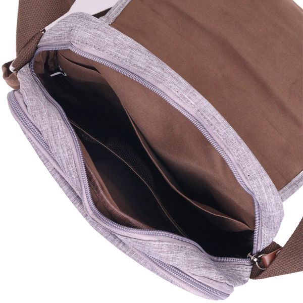 Мужская сумка через плечо из текстиля 21263 Vintage Серая 55147 фото