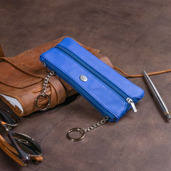 Ключниця-гаманець з кишенею унісекс ST Leather 19351 Синя 19351 фото