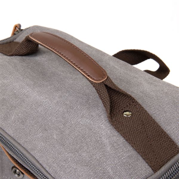 Рюкзак текстильний дорожній унісекс з ручками Vintage 20662 Сірий 49037 фото