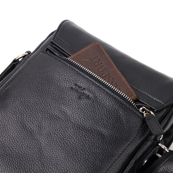 Сумка-портфель на плечо KARYA 20904 кожаная Черный 52899 фото