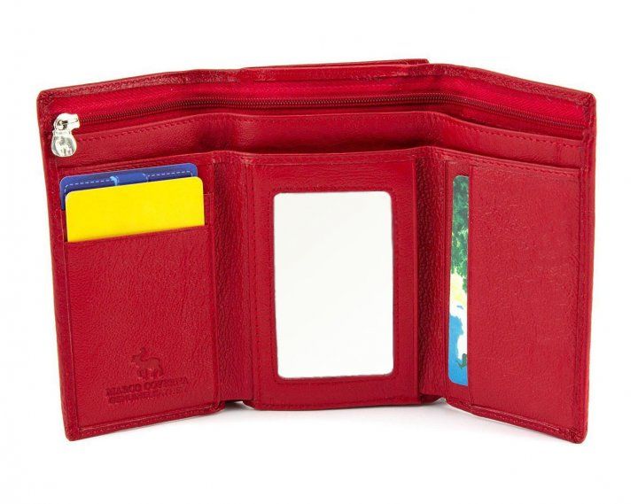Червоний жіночий гаманець із телячої шкіри Marco Coverna 2049A-2 2049A-2 фото