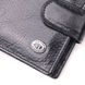 Мужской бумажник из натуральной гладкой кожи в два сложения ST Leather 19409 Черный 19409 фото 6
