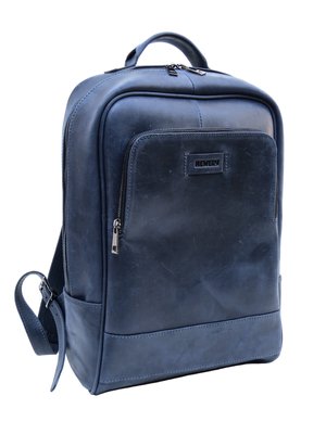 Синій чоловічий шкіряний рюкзак з вінтажній шкіри Newery N1003KB N1003KB фото