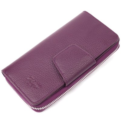 Яркий женский кошелек из натуральной кожи KARYA 21155 Фиолетовый 21155 фото