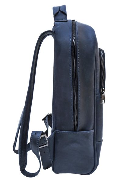 Синій чоловічий шкіряний рюкзак з вінтажній шкіри Newery N1003KB N1003KB фото