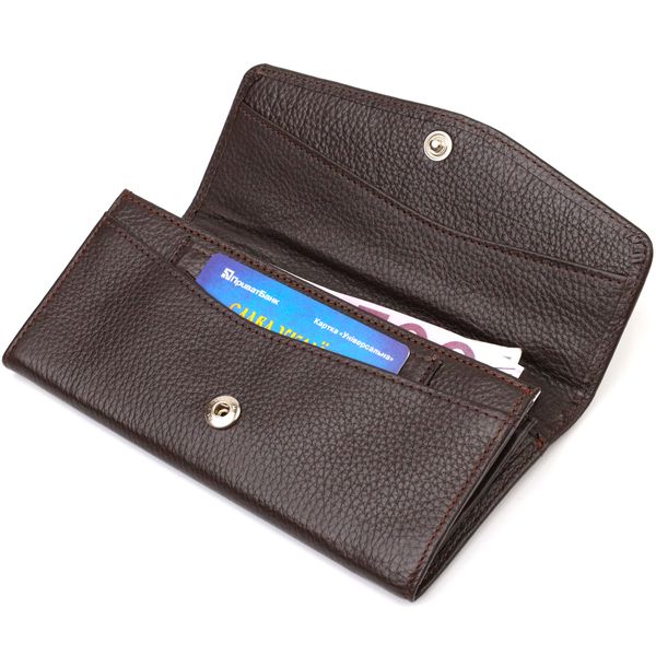 Жіночий гаманець зі зручним функціоналом шкіряний CANPELLINI 21723 Коричневий 21723 фото