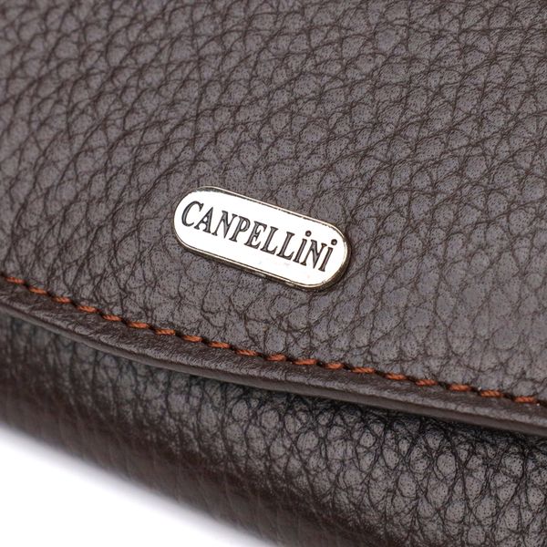 Жіночий гаманець зі зручним функціоналом шкіряний CANPELLINI 21723 Коричневий 21723 фото