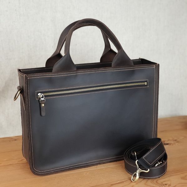 Женская кожаная деловая сумка SGE WA4 002 brown коричневая WA4 002 brown фото