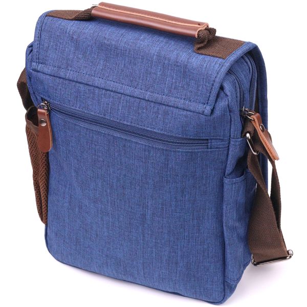 Интересная мужская сумка через плечо из текстиля 21264 Vintage Синяя 55148 фото