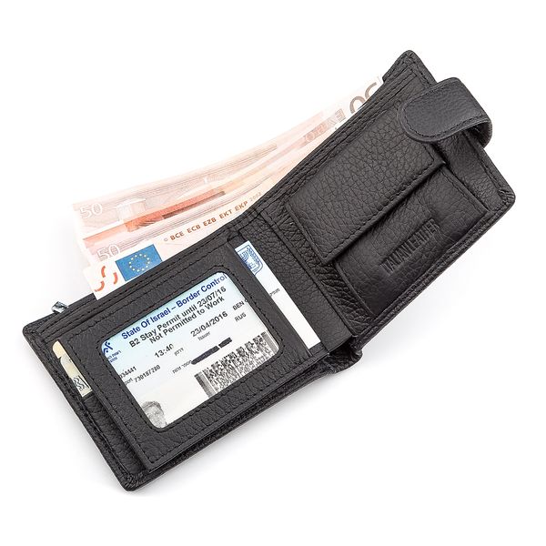 Чоловічий гаманець ST Leather 18316 (ST114) шкіряний Чорний 18316 фото