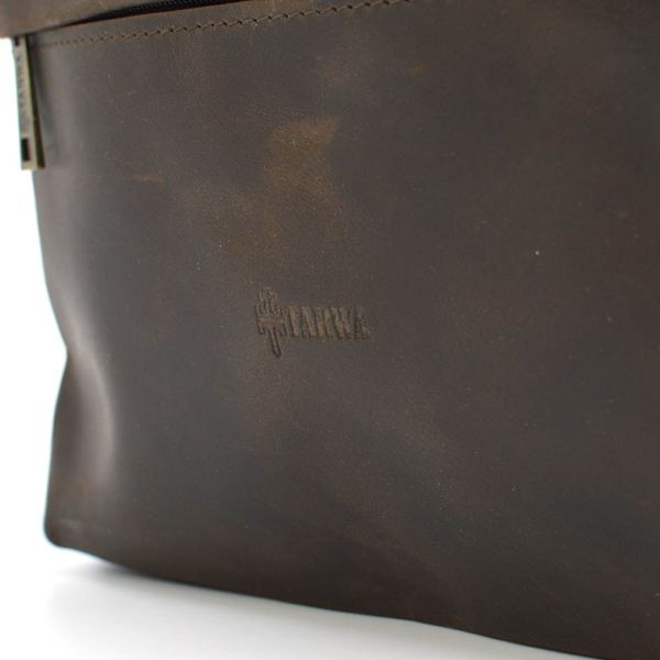 Рюкзак шкіра та воскований водостійкий канвас коричневий TARWA RCW-7273-3md RCW-7273-3md фото