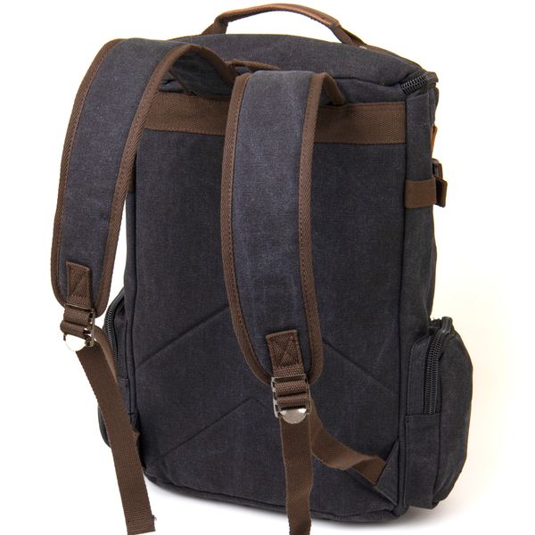 Рюкзак текстильний дорожній унісекс з ручками Vintage 20663 Чорний 49038 фото