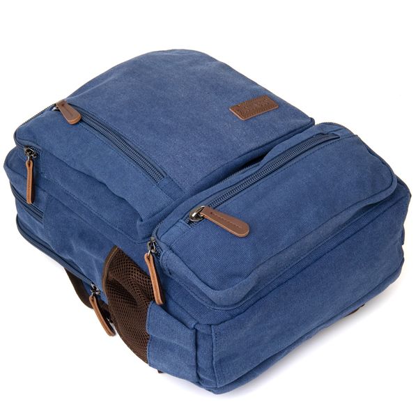 Рюкзак текстильний дорожній унісекс на два відділення Vintage 20613 Синій 48988 фото