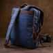 Рюкзак текстильный дорожный унисекс на два отделения Vintage 20613 Синий 48988 фото 11