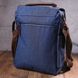 Цікава чоловіча сумка через плече із текстилю 21264 Vintage Синя 55148 фото 8