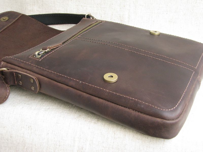 Мужская кожаная сумка планшет SGE RP 002 brown коричневая RP 002 brown фото
