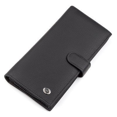 Чоловічий купюрник ST Leather 18367 (ST147) місткий Чорний 18367 фото