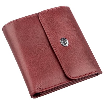 Невеликий жіночий гаманець з монетницьою ST Leather 18920 Бордовий 18920 фото