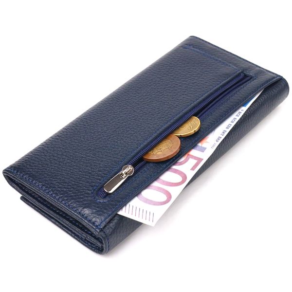 Жіночий гаманець із натуральної зернистої шкіри CANPELLINI 21624 Синій 21624 фото