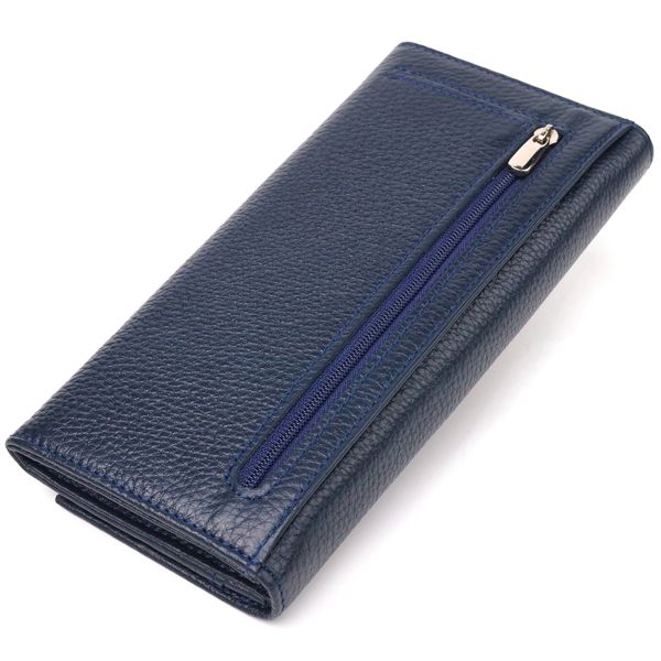 Жіночий гаманець із натуральної зернистої шкіри CANPELLINI 21624 Синій 21624 фото