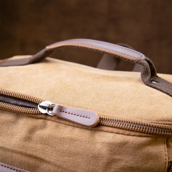 Рюкзак текстильний дорожній унісекс з ручками Vintage 20664 Пісочний 49039 фото